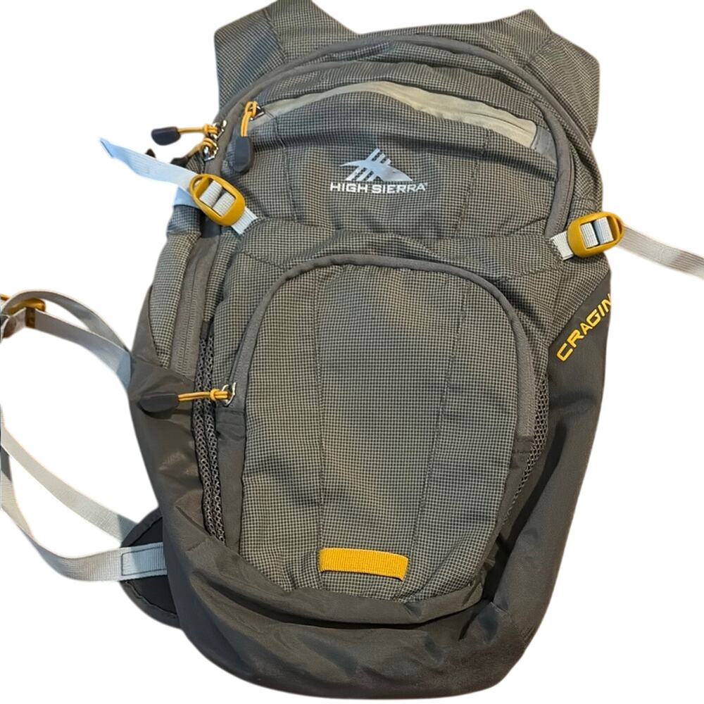 High Sierra Gray & Yellow Hydration Hiking Backpack